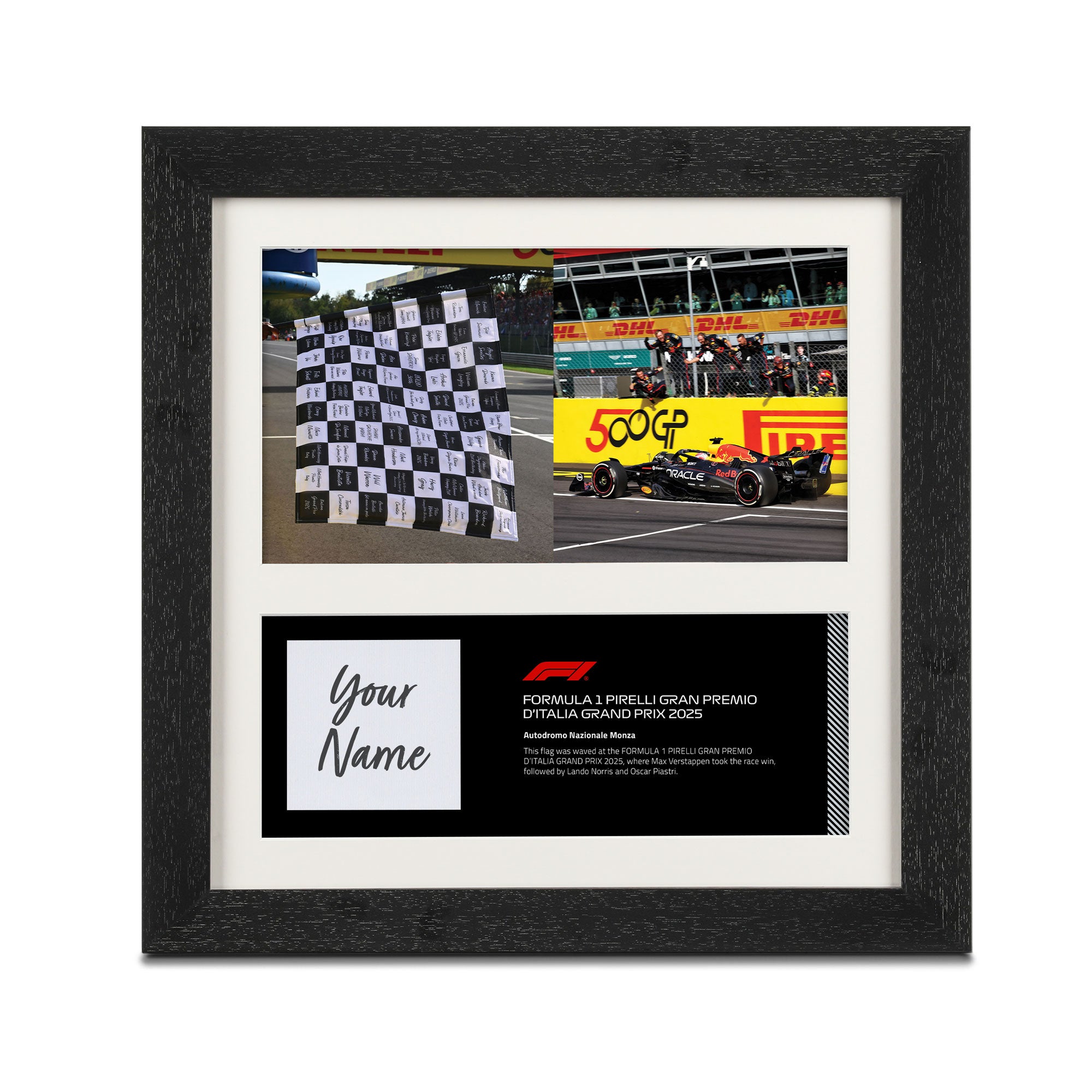 WORLD GRAND PRIX 2025 箔押し　4th　プロモ Own the Chequered Flag - 2025 Italian Grand Prix – F1 Authentics