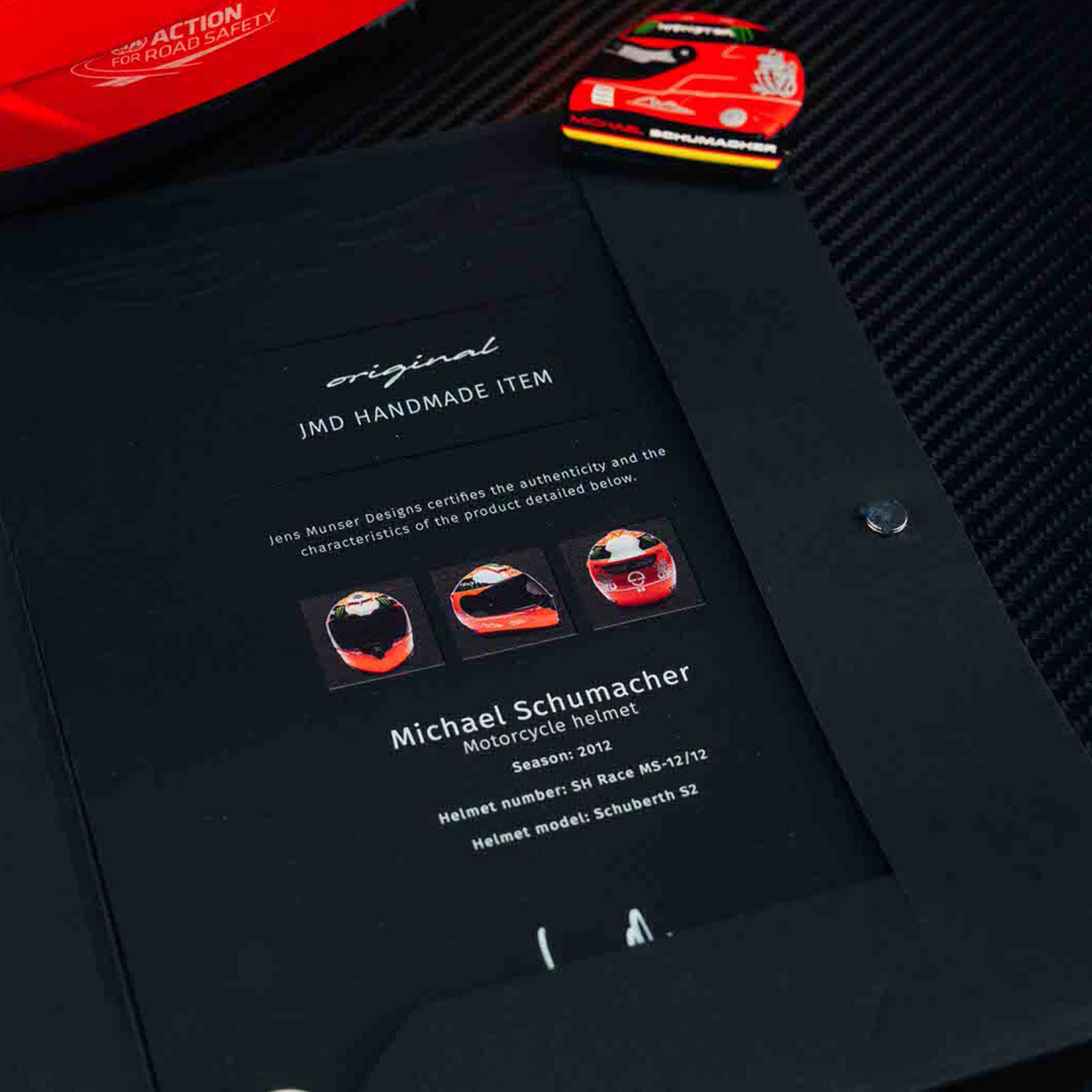 Season Launch LOT 043 – Michael Schumacher 2012 Motorcycle Helmet - Signed COA