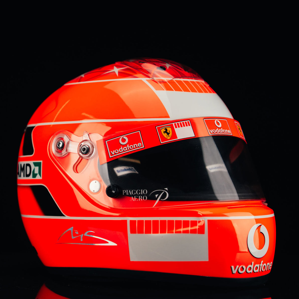 The Austin Auction LOT 028 - Michael Schumacher Signed 2006 Ferrari-Design Replica Helmet – Limited Edition 017/150