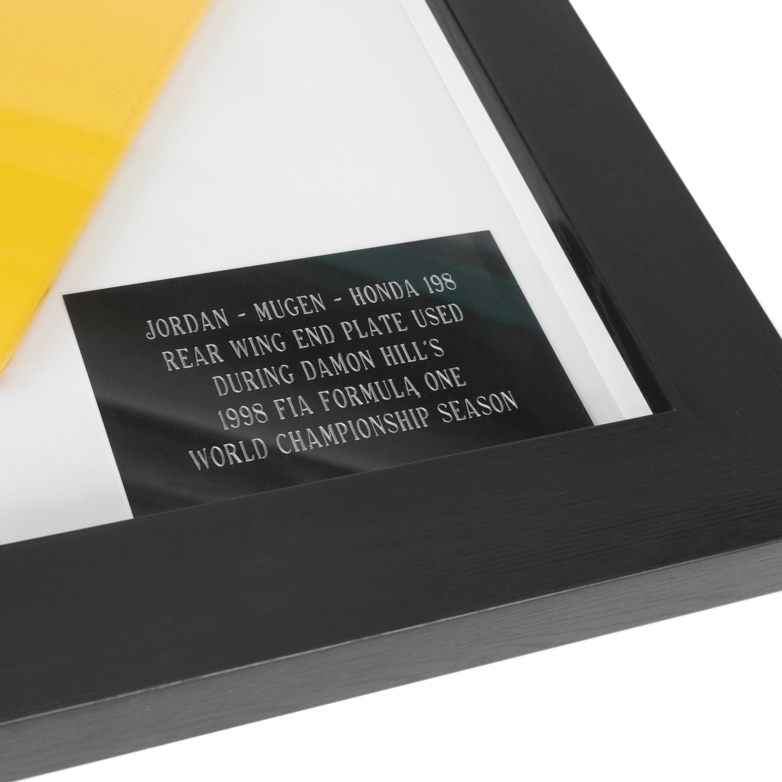 Season Launch LOT 404 - Damon Hill 1998 Jordan Framed Rear Right Hand Wing Endplate