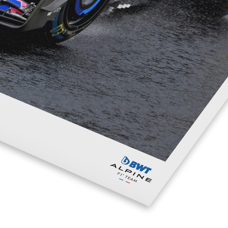 Esteban Ocon 2024 Signed Alpine F1 Team Print - Brazilian GP