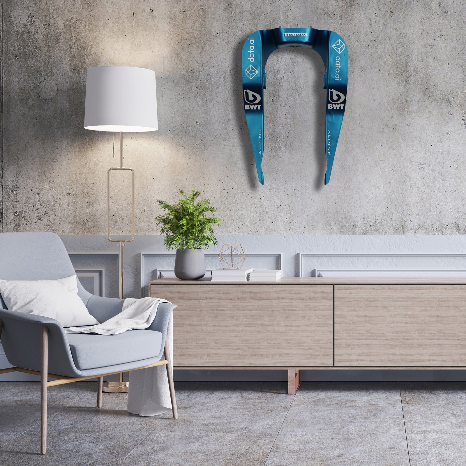 Esteban Ocon 2022 Alpine Headrest Assembly - Grand Prix Used