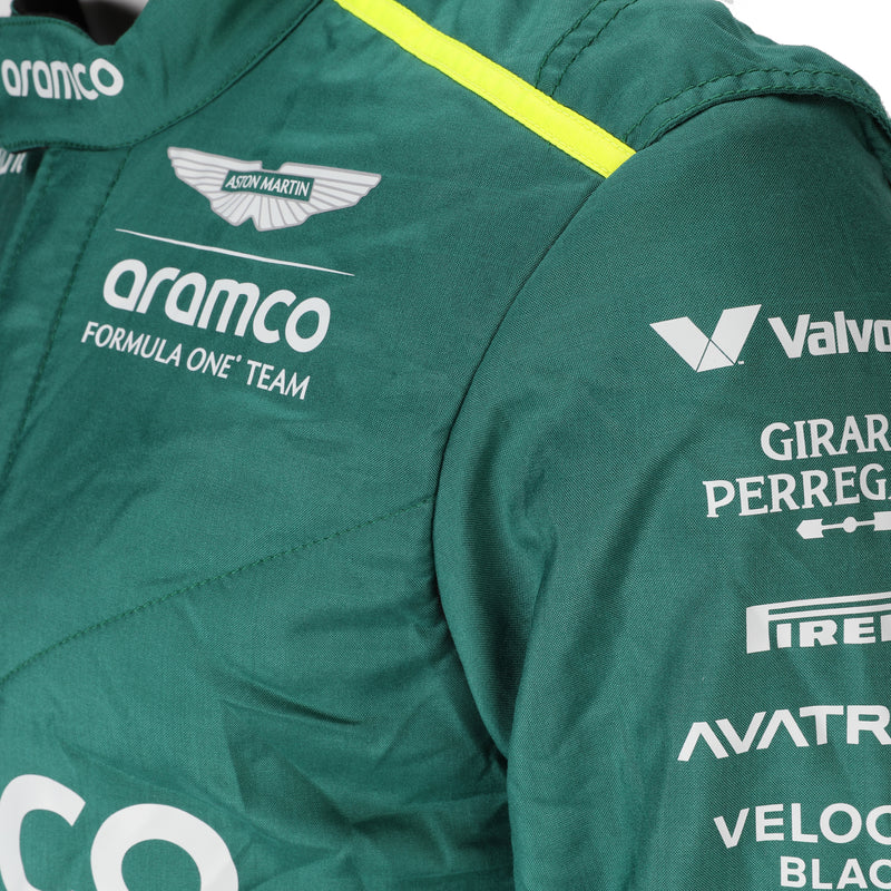 Authentic Felipe Drugovich Aston Martin Aramco Formula One Team 2024 suit motorsport memorabilia display