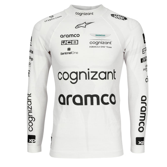 Auction LOT 124 - Fernando Alonso 2022  Aston Martin Aramco F1 Team Un-Signed Nomex - White