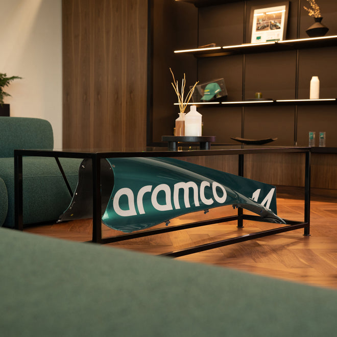 LOT 041 - Fernando Alonso 2023 Aston Martin Aramco F1 Team Engine Cover Table