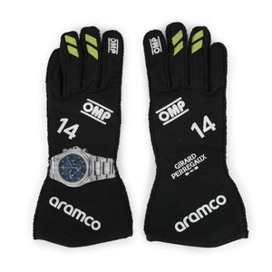 LOT 050 - Fernando Alonso 2024 Aston Martin Aramco Formula One Team Grand Prix Used Gloves