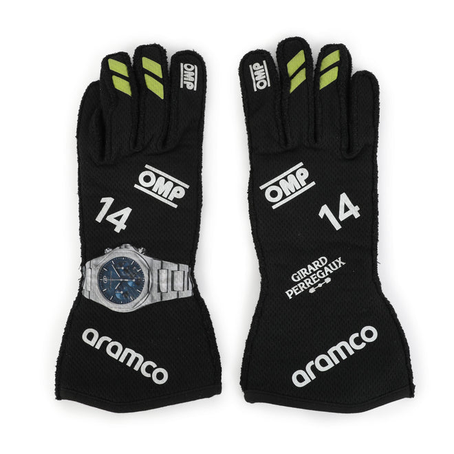 Fernando Alonso Un-Signed 2024 Aston Martin Aramco Formula One Team Grand Prix Used Gloves