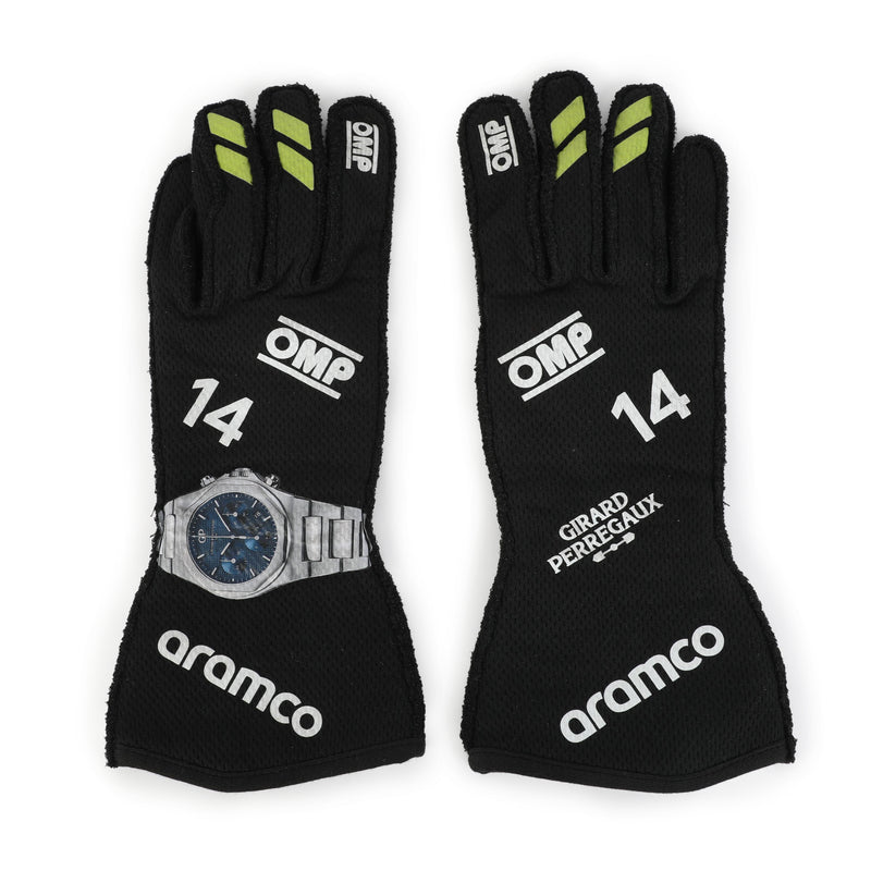 Fernando Alonso Un-Signed 2024 Aston Martin Aramco Formula One Team Grand Prix Used Gloves