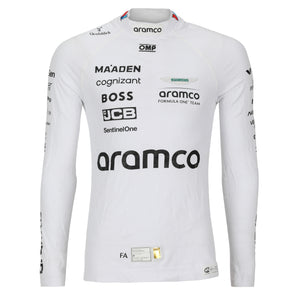 LOT 065 - Fernando Alonso Un-Signed 2024 Aston Martin Aramco Formula One Team Grand Prix Used Nomex - Las Vegas GP - White