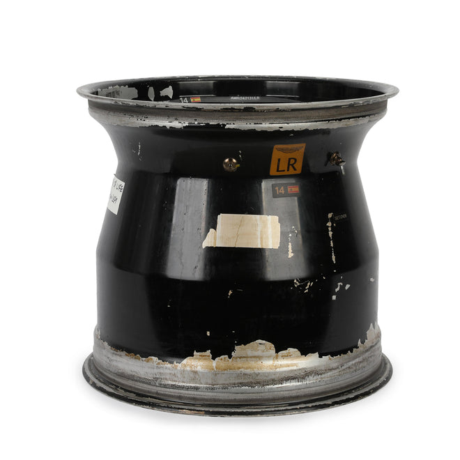 EARLY LOT 052 - Fernando Alonso 2024 Season Used Aston Martin Rear Wheel Rim with Wheel Nut