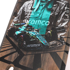 Fernando Alonso 2024 Aston Martin Aramco F1® Team Skid Block Plank Wall Art