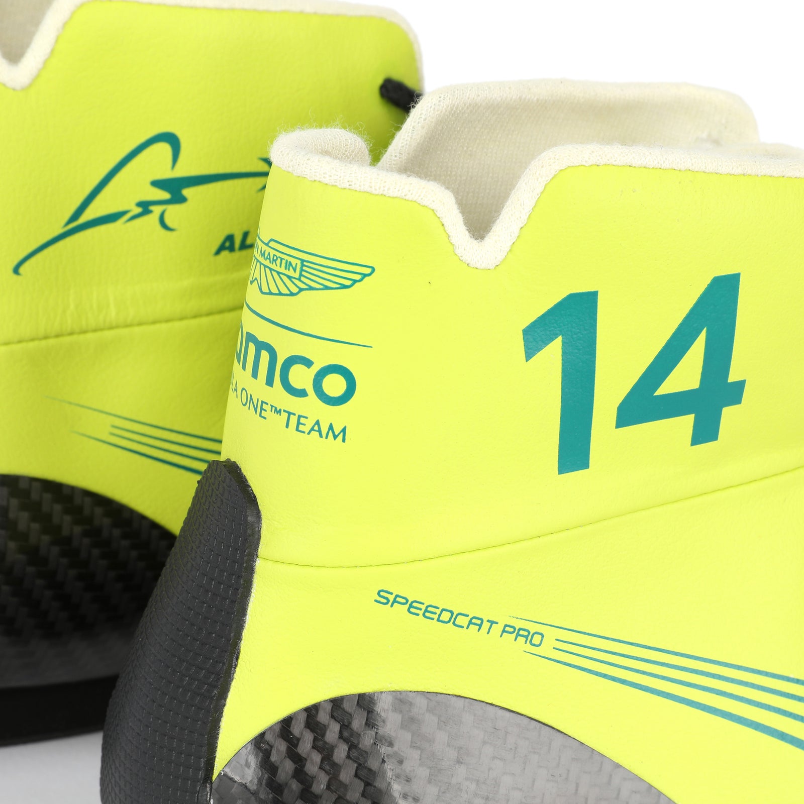 Auction LOT 002 - Fernando Alonso 2025 Aston Martin Aramco F1 ® Team Race Boots