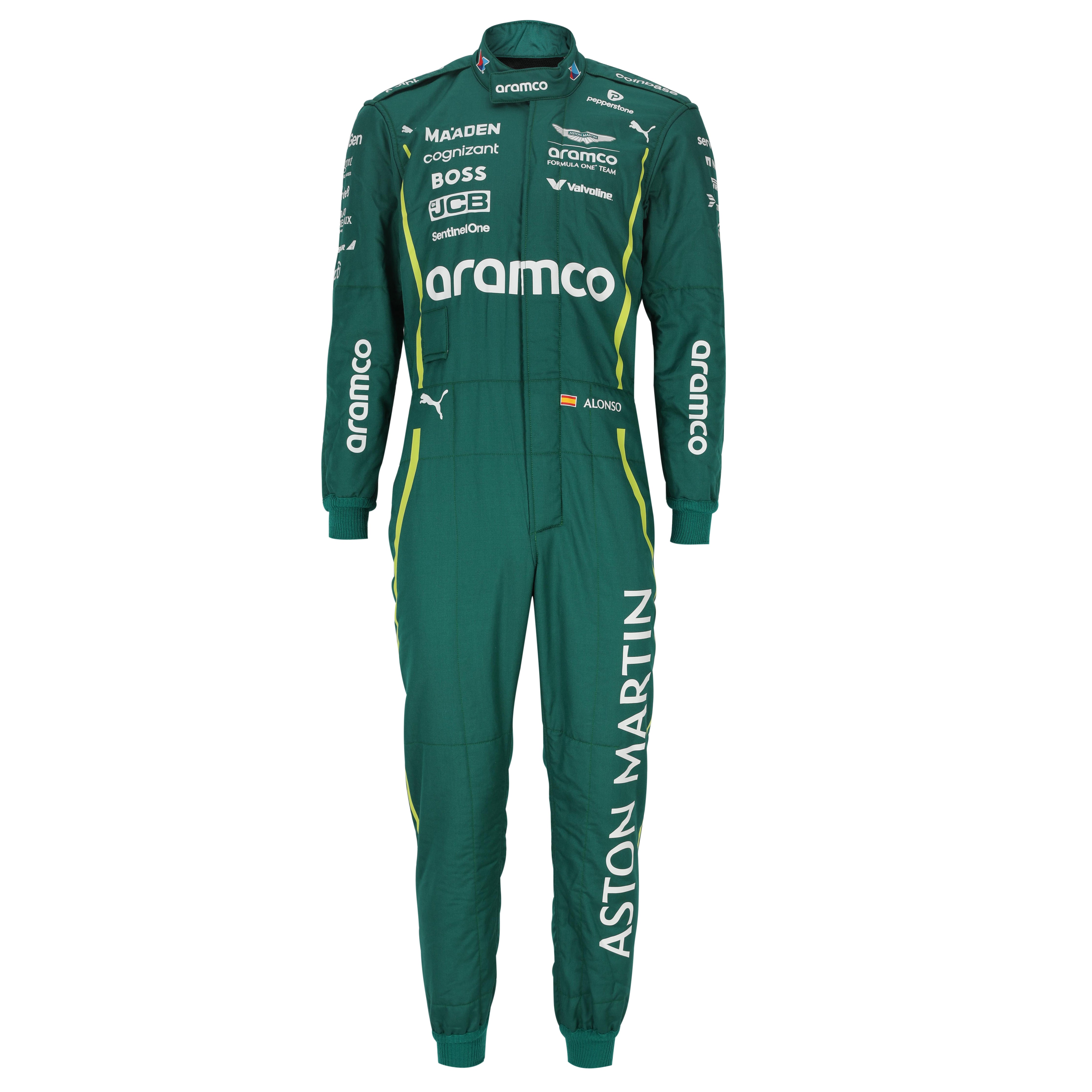 Fernando Alonso 2025 Grand Prix Used Aston Martin Aramco ® Team Race suit