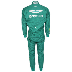 Aston Martin Formula 1 Team Fernando Alonso 2025 Austrian GP used race suit collector display