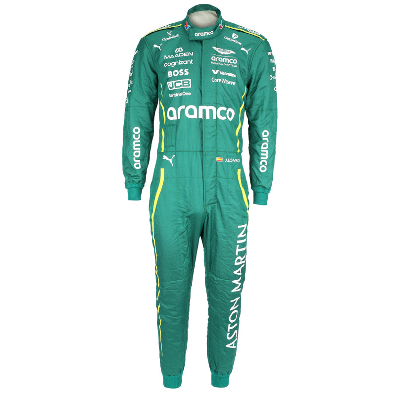 Aston Martin Aramco F1 Team race-used suit Fernando Alonso 2025 Canadian Grand Prix motorsport memorabilia
