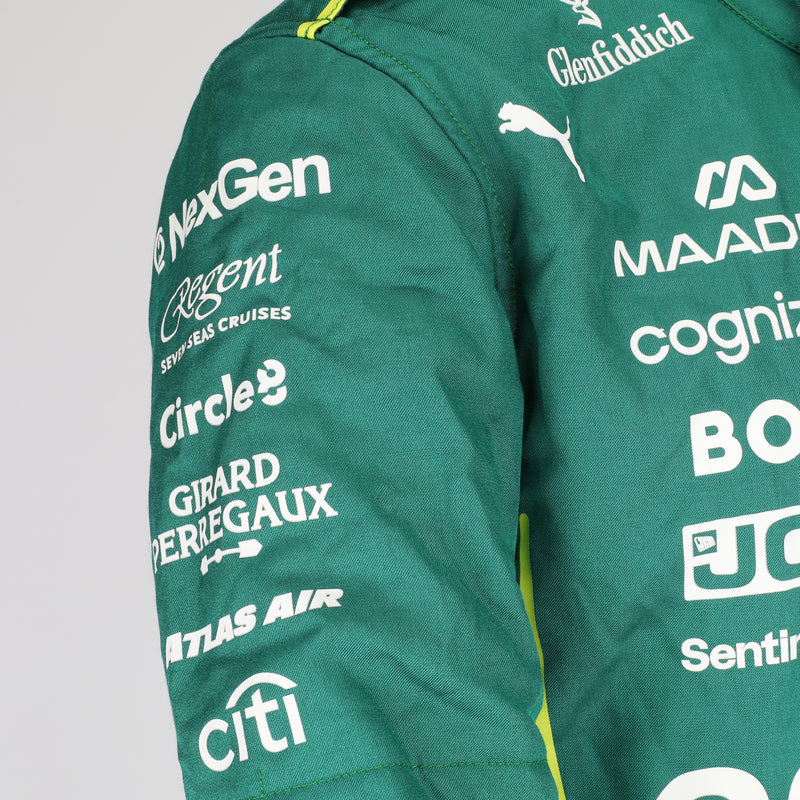 Aston Martin Aramco Formula 1 Fernando Alonso 2025 Canadian Grand Prix worn race suit display