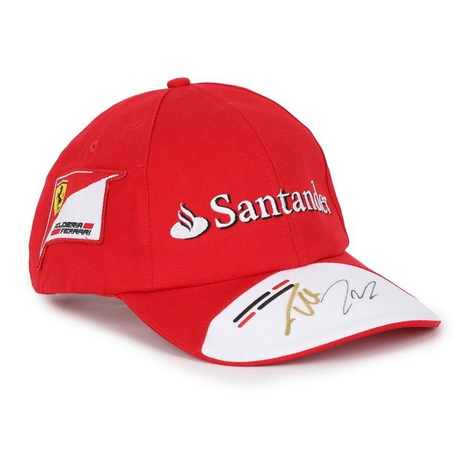 LOT 012 - Fernando Alonso & Felipe Massa Signed Ferrari Cap