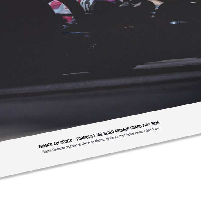 Franco Colapinto 2025 Signed Print - Monaco GP