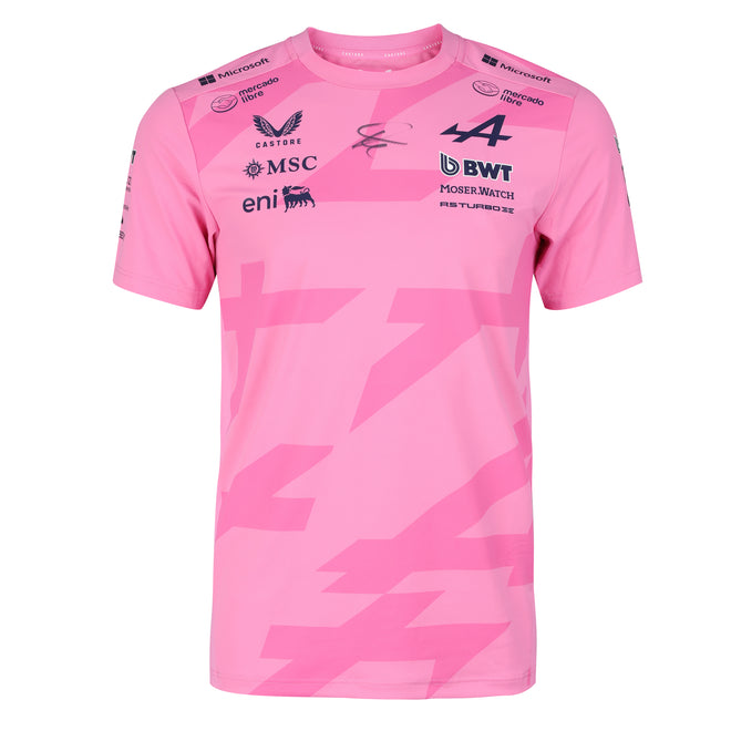 Franco Colapinto Signed 2025 BWT Alpine Formula One Team Official Driver T-Shirt