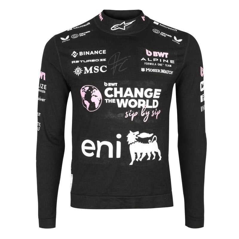 BWT Alpine F1 Team signed race-used Nomex Franco Colapinto 2025 Austrian Grand Prix race suit memorabilia