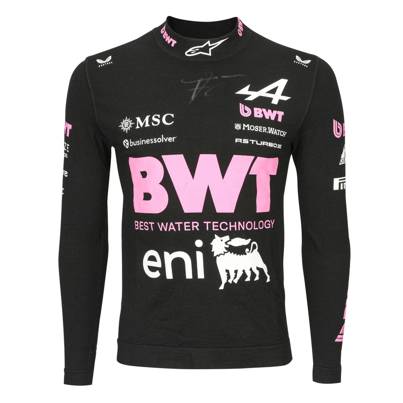 BWT Alpine F1 Team signed Nomex Franco Colapinto 2026 pre-season testing worn race suit motorsport memorabilia