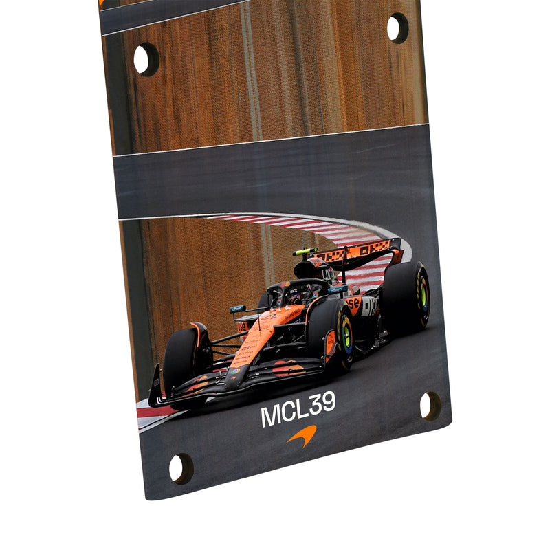 Lando Norris 2025 McLaren Grand Prix Used Front Skid Plank Wall Art - Japanese GP