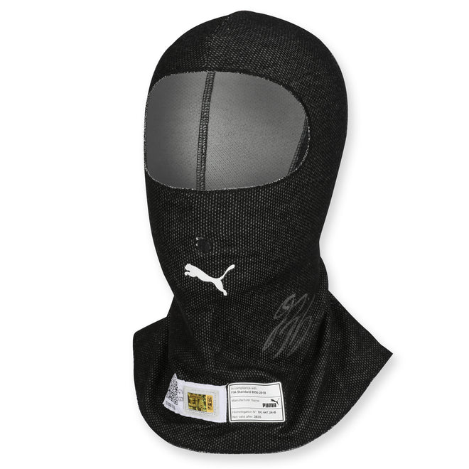 LOT 115 - Gabriel Bortoleto Signed 2025 Grand Prix Used Stake F1 Team Kick Sauber Balaclava