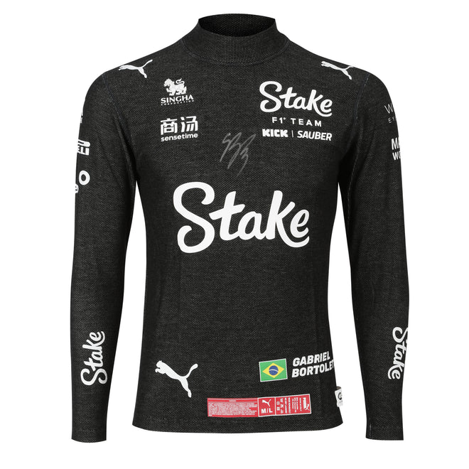 Gabriel Bortoleto Stake Sauber 2025 Signed Nomex - Black