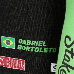 LOT 443 - Gabriel Bortoleto Stake Sauber 2025 Signed Nomex - Green and Black