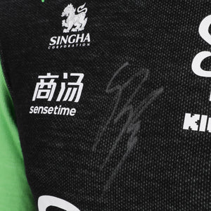 LOT 443 - Gabriel Bortoleto Stake Sauber 2025 Signed Nomex - Green and Black
