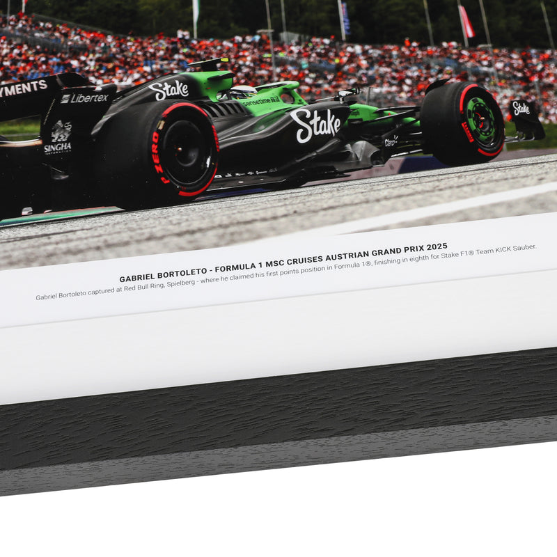 Gabriel Bortoleto 2025 Signed Print - Austrian GP