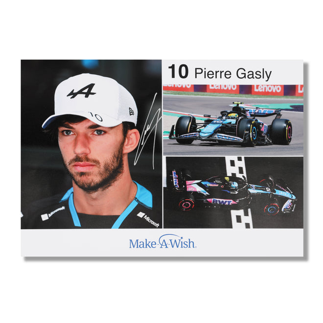 LOT 561 - Pierre Gasly 2024 Alpine Signed Poster - Make-A-Wish