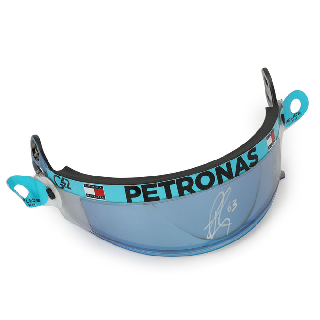 LOT 074 - George Russell 2024 Signed Helmet Visor Blue