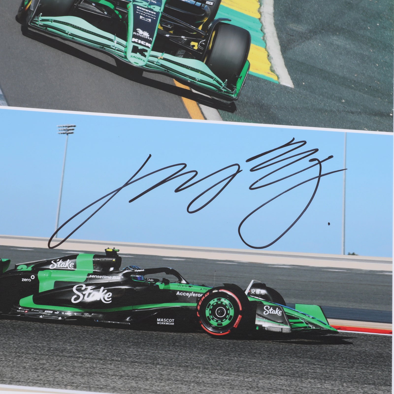 LOT 566 - Zhou Guanyu 2024 Stake F1 Team Kick Sauber Signed Poster - Make-A-Wish