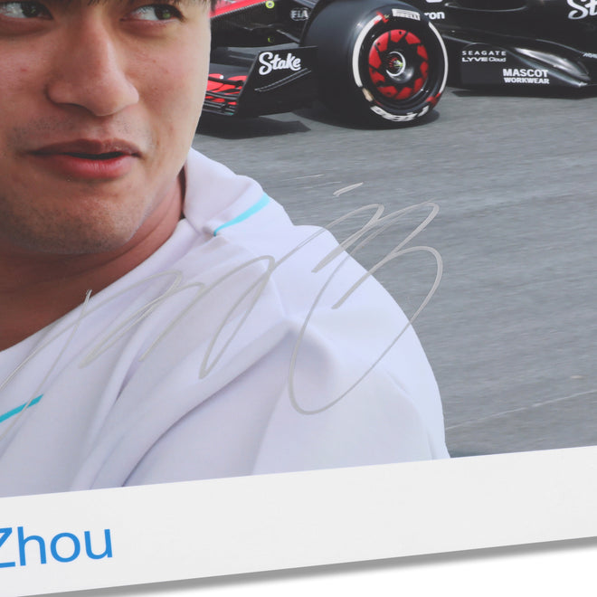 LOT 569 - Guanyu Zhou 2023 Alfa Romeo Signed Poster - Make-A-Wish
