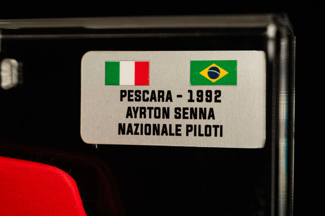 The Miami Auction LOT 002- Ayrton Senna 1992 Nazionale Piloti Shirt - Signed Framed