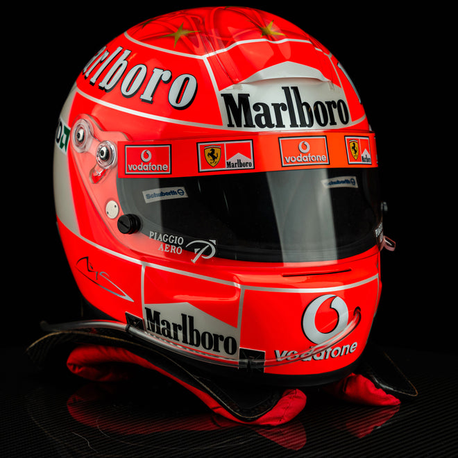 LOT 512 - Michael Schumacher 2004 Helmet - Monza Replica Signed with HANS device