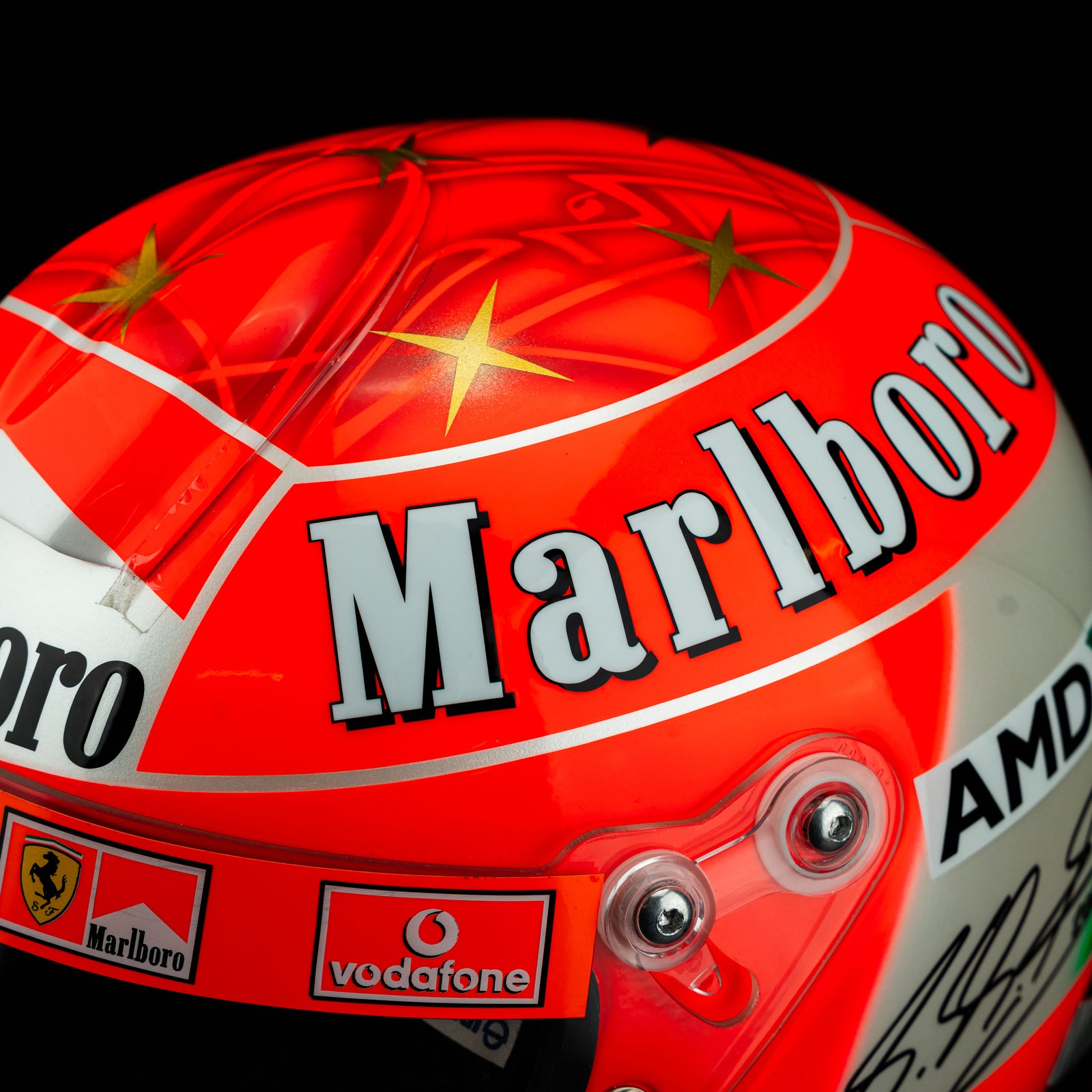 Michael Schumacher 2004 Helmet - Monza Replica Signed with HANS device