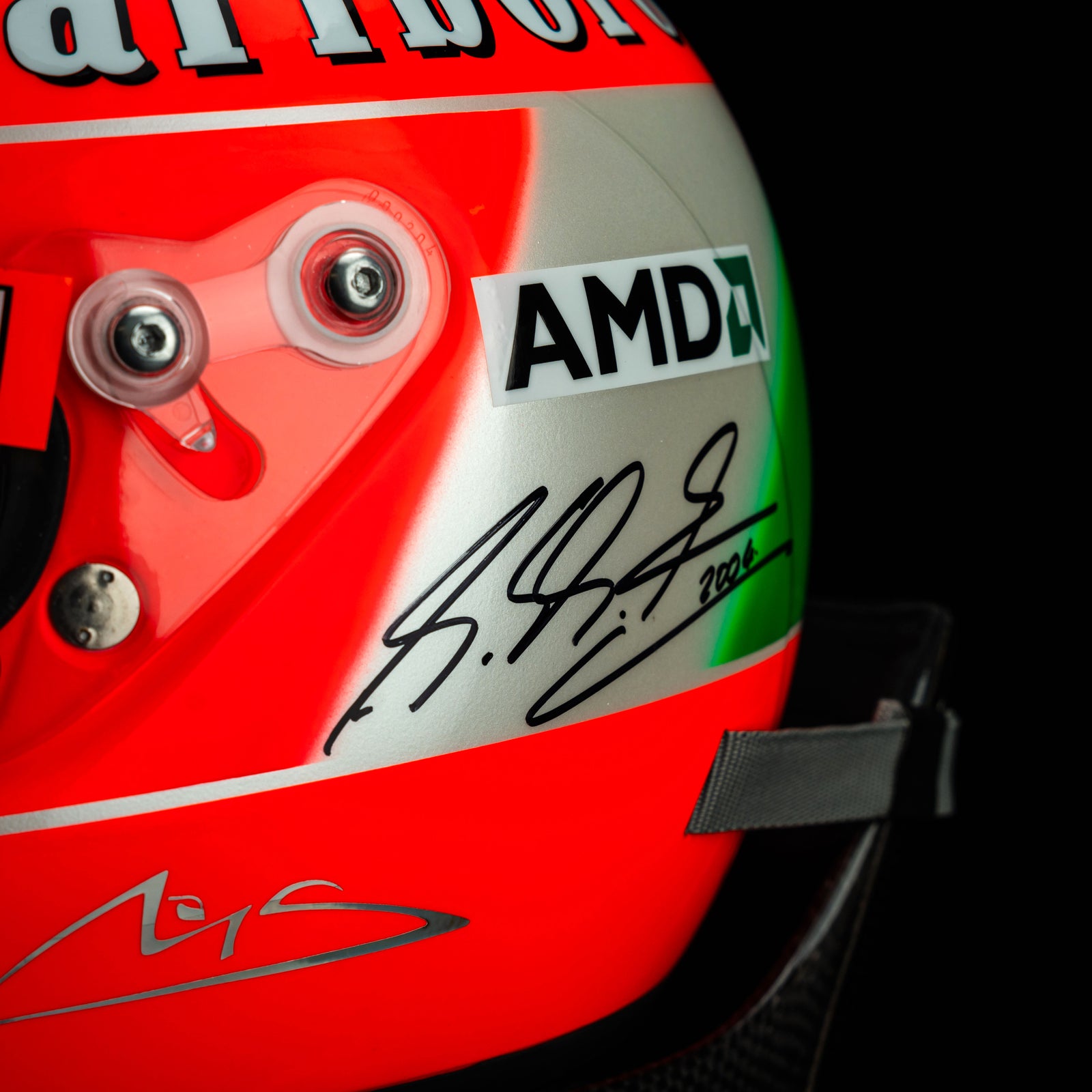 Michael Schumacher 2004 Helmet - Monza Replica Signed with HANS device