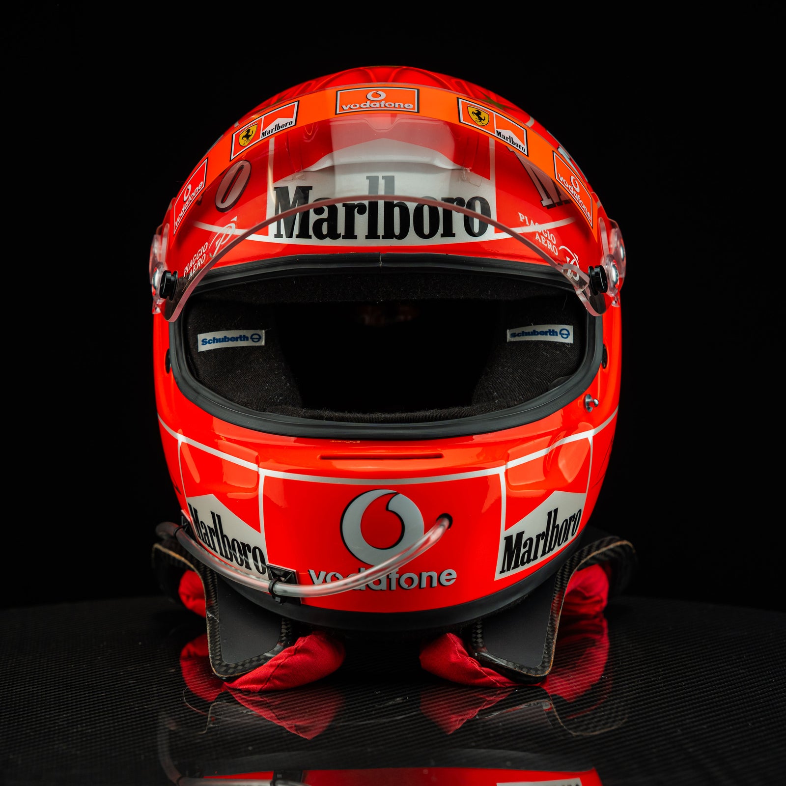 Michael Schumacher 2004 Helmet - Monza Replica Signed with HANS device