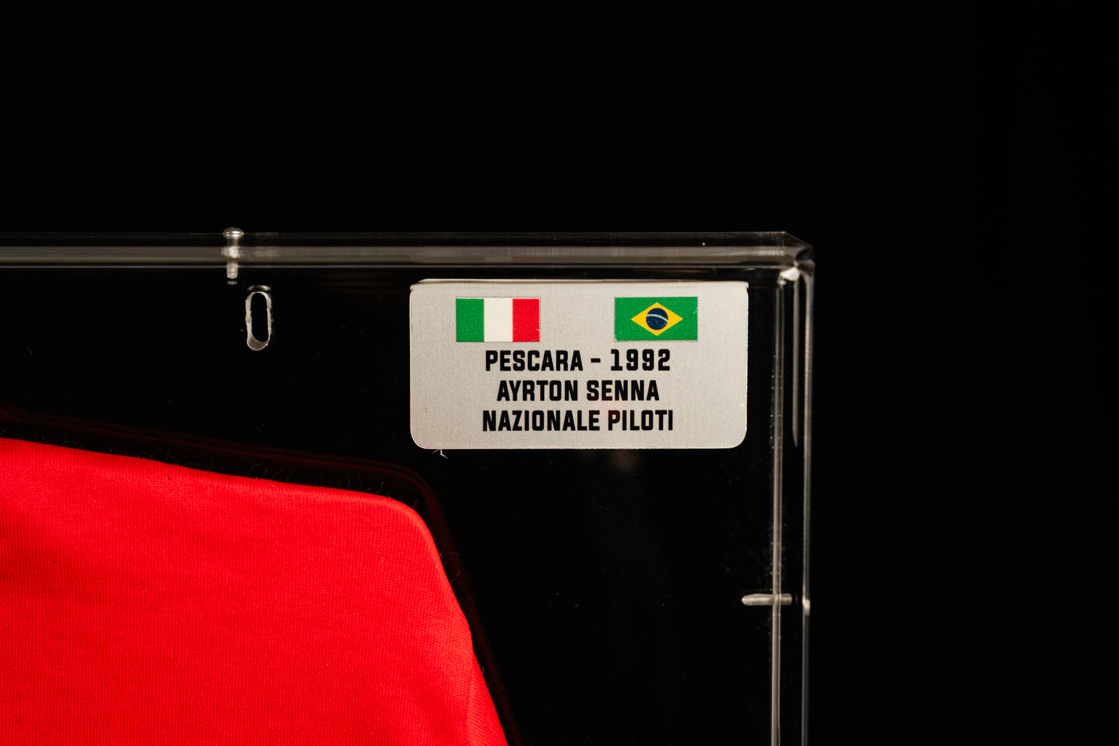 The Miami Auction LOT 002- Ayrton Senna 1992 Nazionale Piloti Shirt - Signed Framed