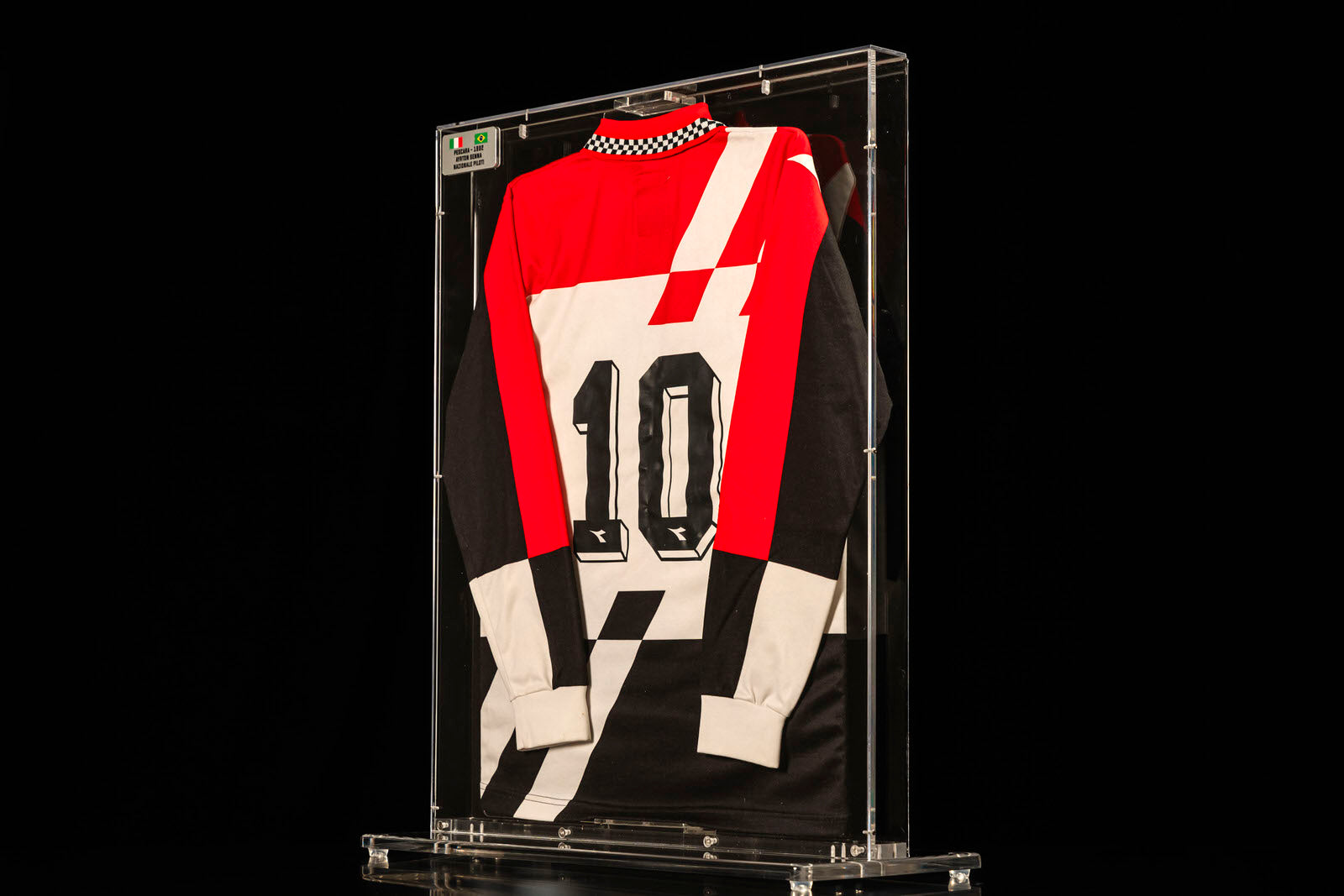 The Miami Auction LOT 002- Ayrton Senna 1992 Nazionale Piloti Shirt - Signed Framed