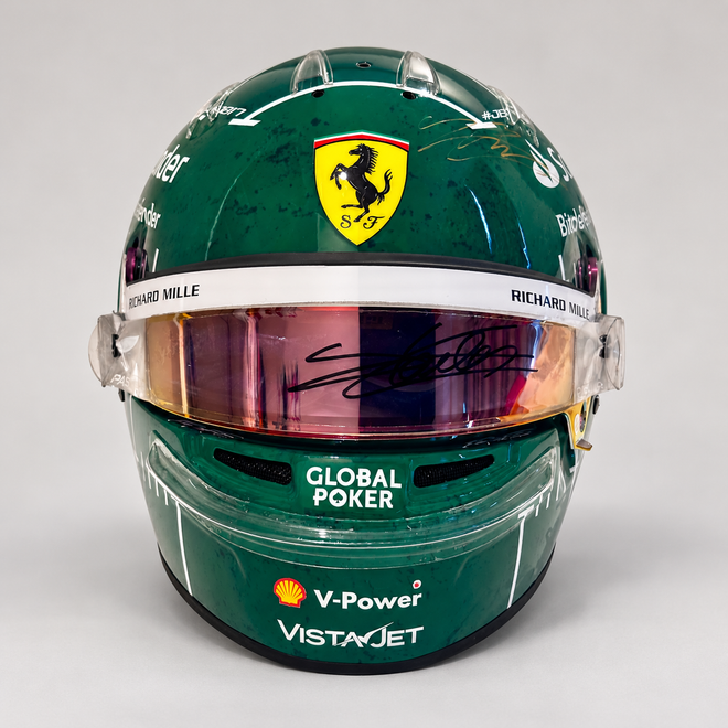The Austin Auction LOT 029 - Charles Leclerc Signed 2023 Scuderia Ferrari Race Spare Helmet – United States GP