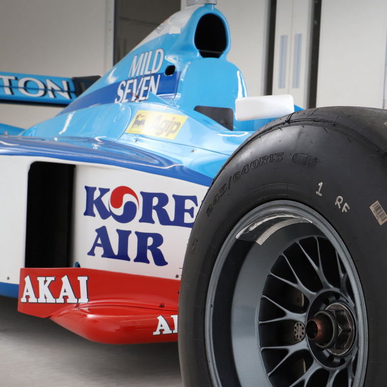1998 Benetton B198 Formula 1 collector race car featuring a Judd GV 4.2 engine, legendary motorsport display piece