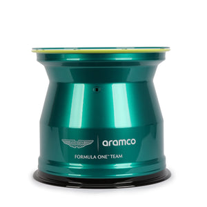 Authentic 2024 F1 Aston Martin Aramco rear wheel rim table