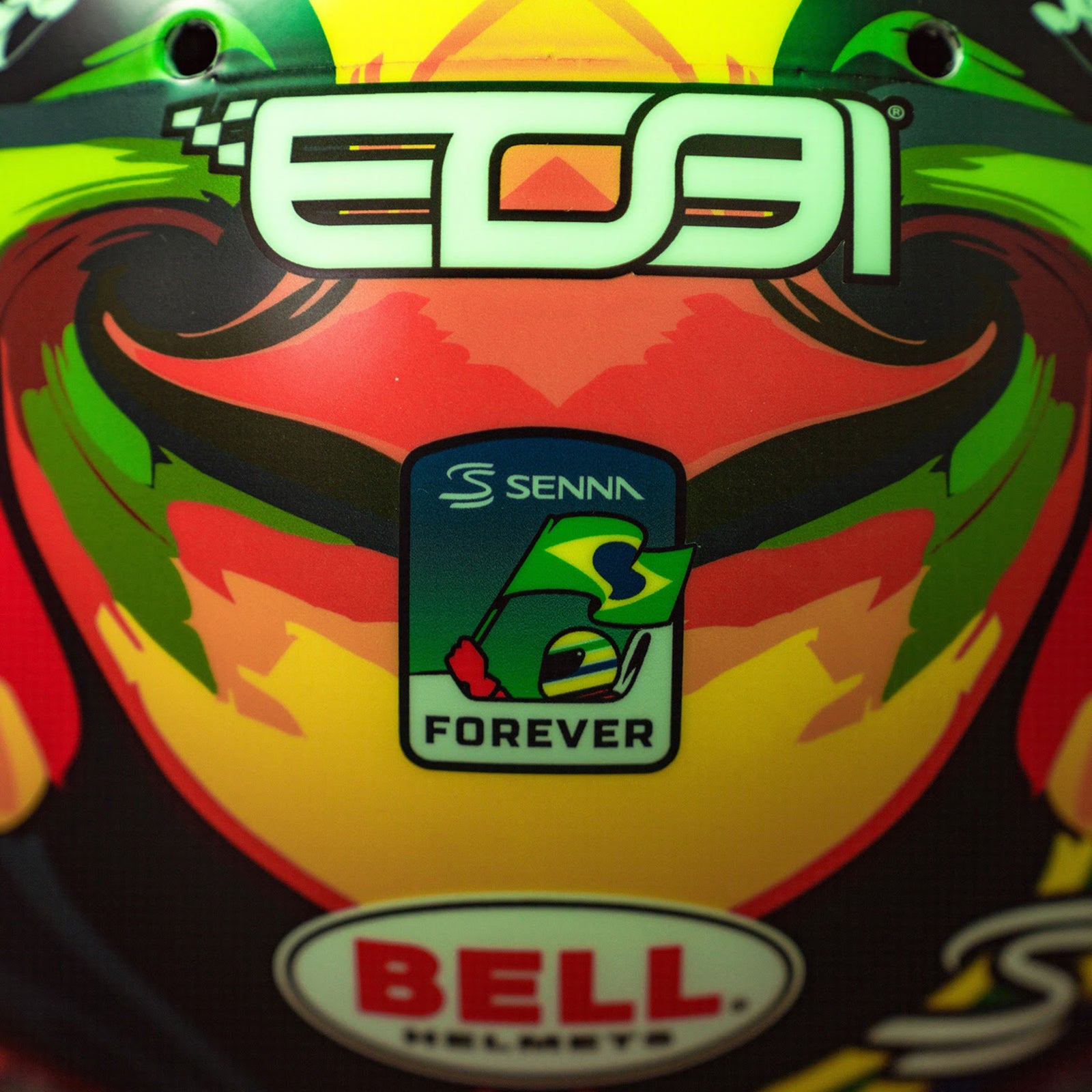 Esteban Ocon 2025 Race Used Haas F1 Team Helmet - Brazil GP