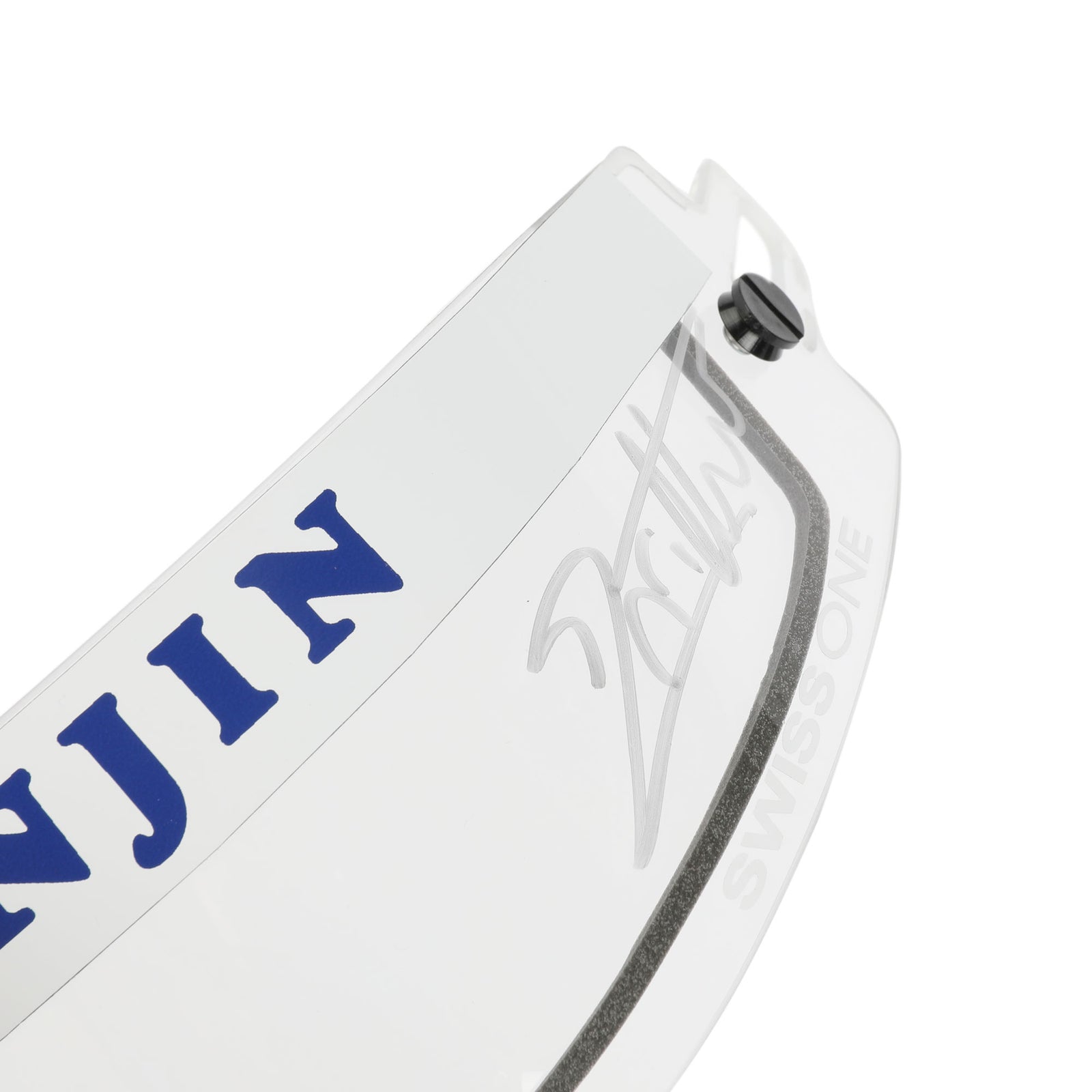 LOT 747 - Jacques Villeneuve Signed 2004 Renault F1 Team Race Used Helmet Visor