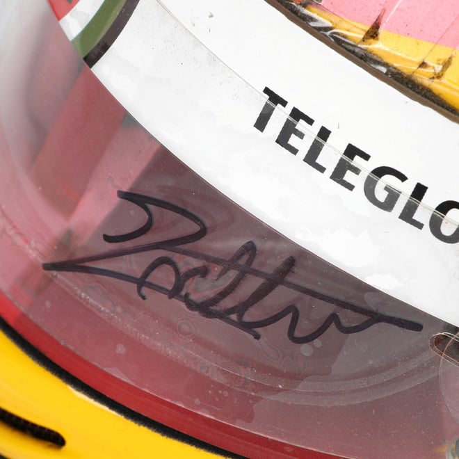Season Launch LOT 034 - Jacques Villeneuve 2001 BAR Bell Helmet - European & German GP Signed
