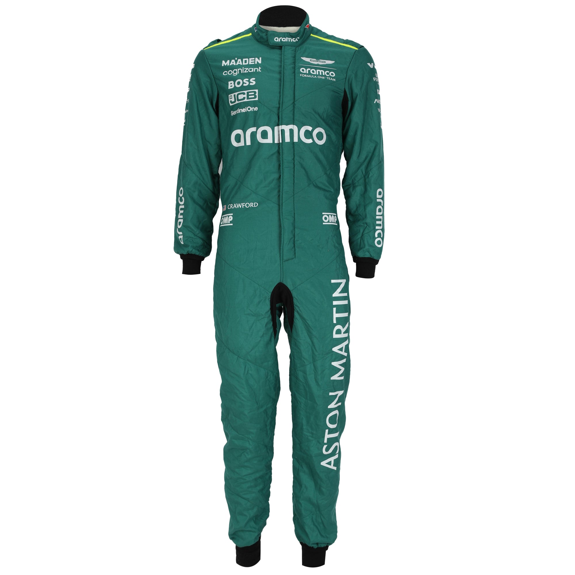 Jak Crawford Un-Signed 2024 Season Used Aston Martin Aramco Formula One Team Suit