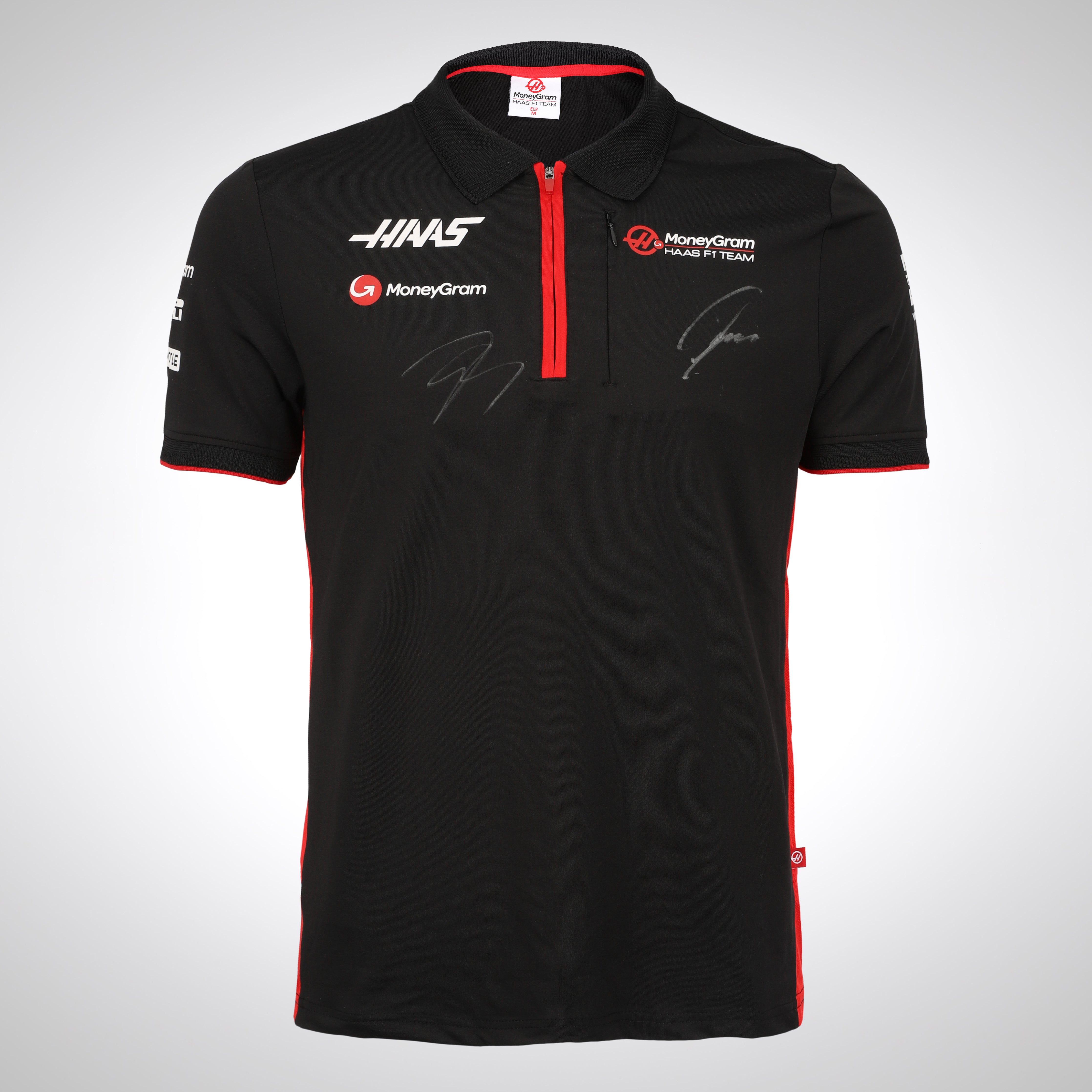 Kevin Magnussen & Nico Hülkenberg Dual Signed 2023 Haas F1 Team Polo Shirt